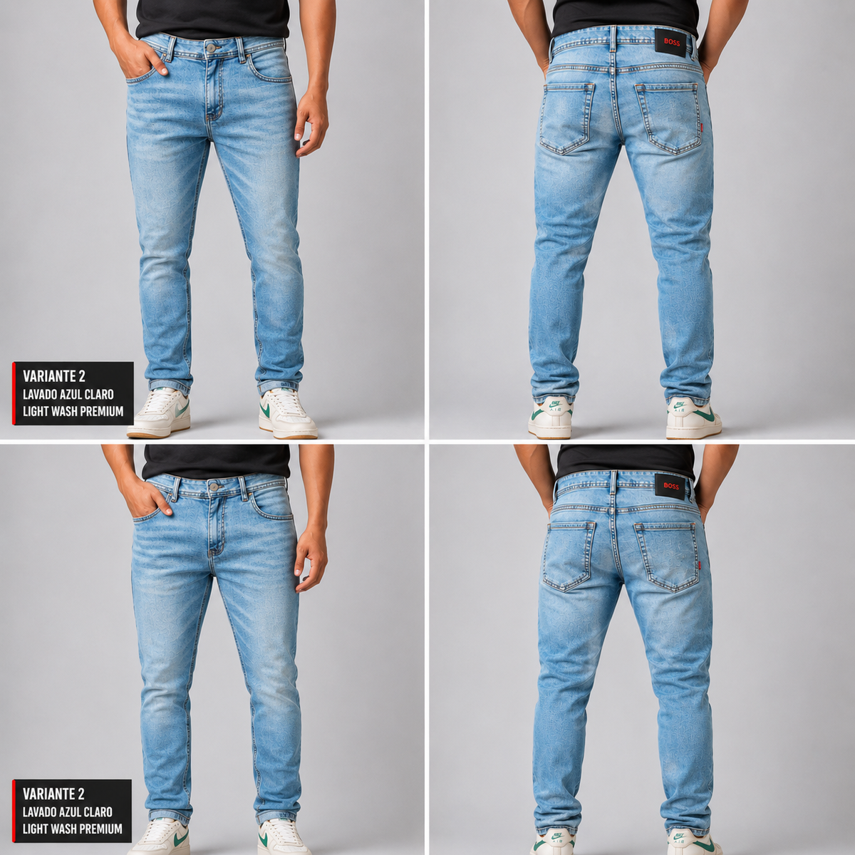 Jean Boss azul glacier para hombre - Monarca Jeans